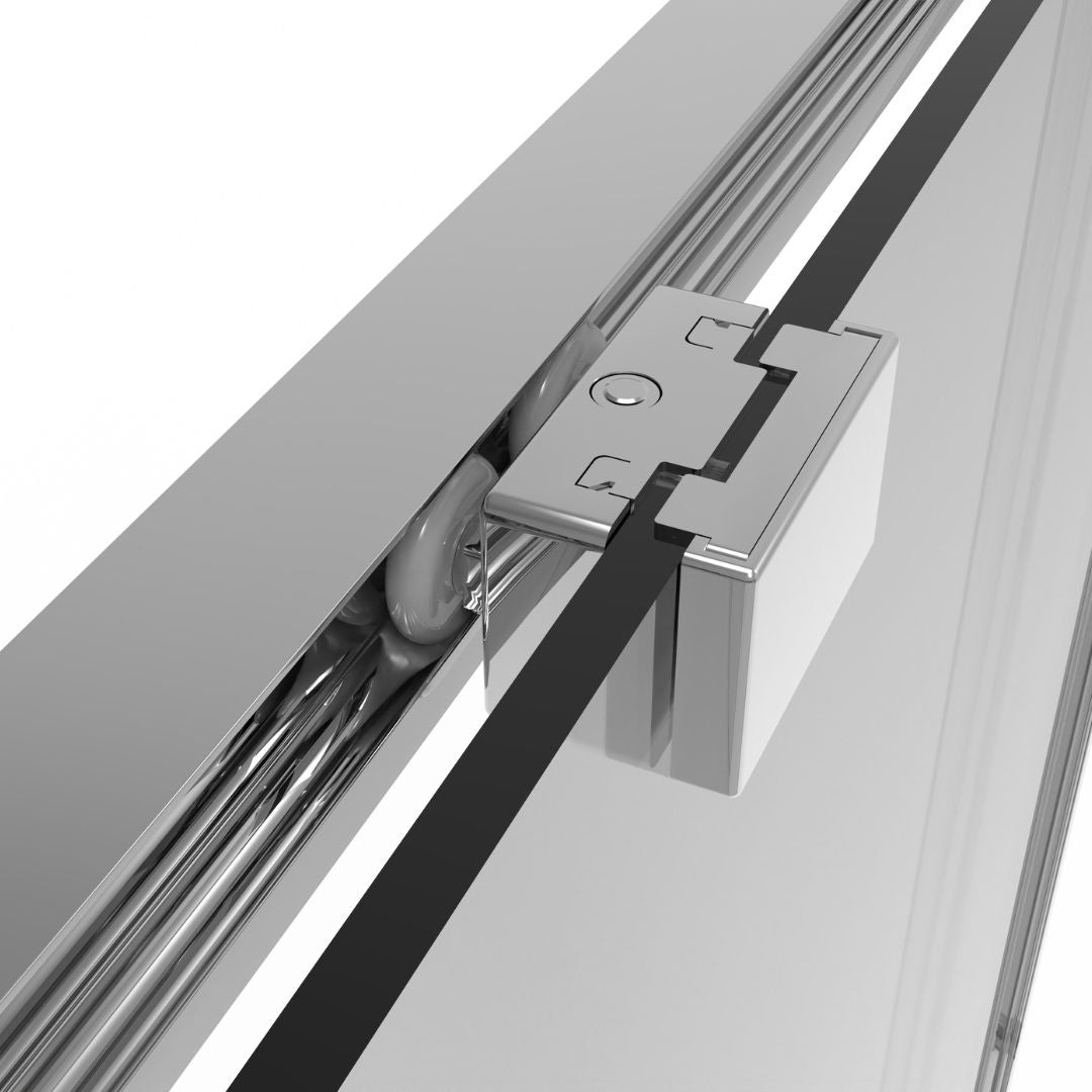 Eckdusche Schiebetür SLIMLINE schwarz Easy-Clean in 5 verschiedenen Größen