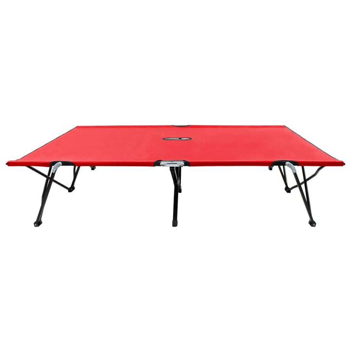 Tumbona plegable para 2 personas acero rojo