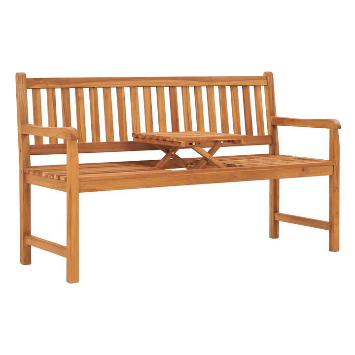 3-Sitzer Gartenbank mit Tisch 150 cm Massivholz Teak