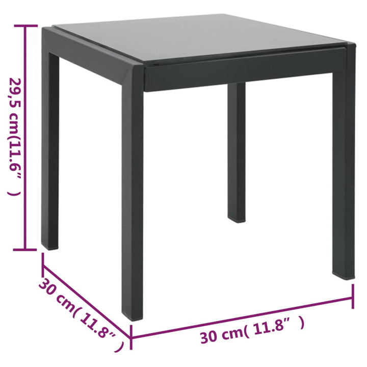 Sonnenliegen 2 Stk. mit Tisch Textilene und Stahl