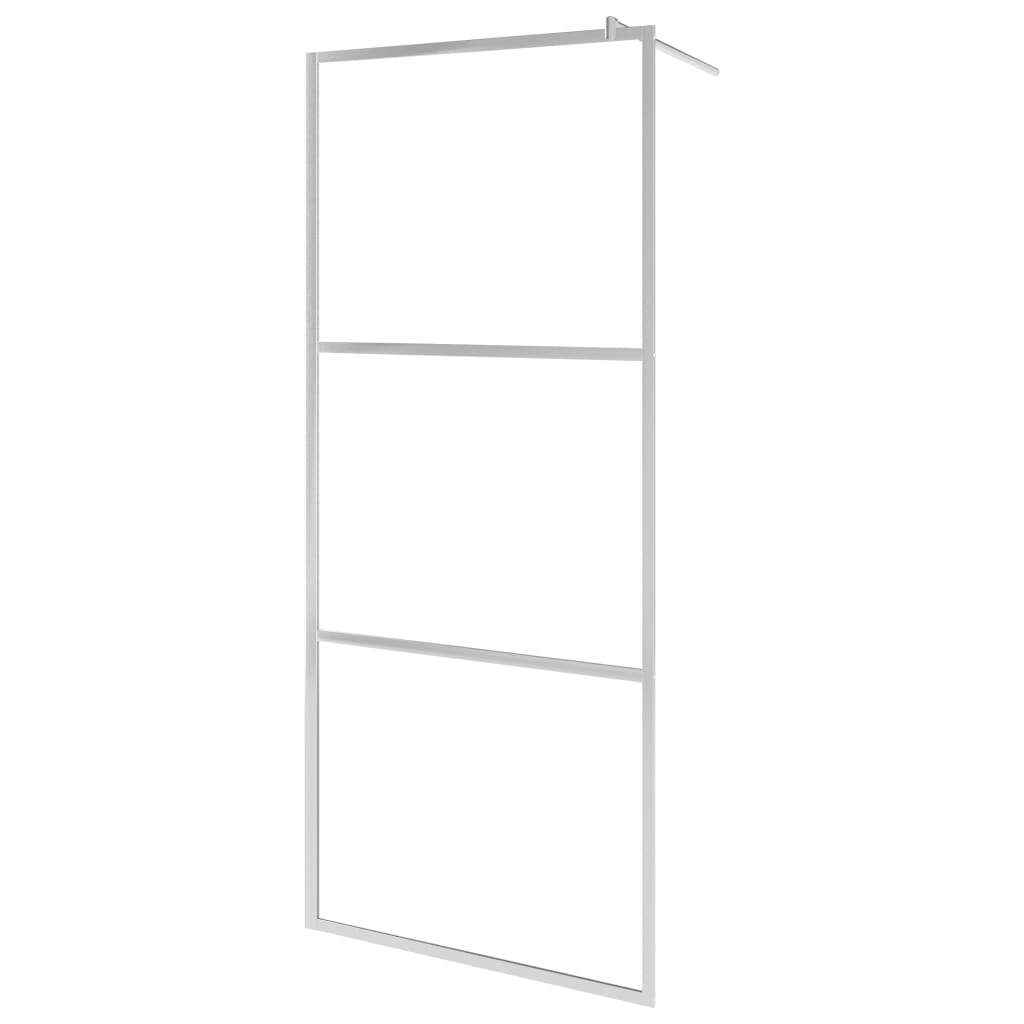 Begehbare Duschwand mit Halbmattiertem ESG-Glas 140x195cm