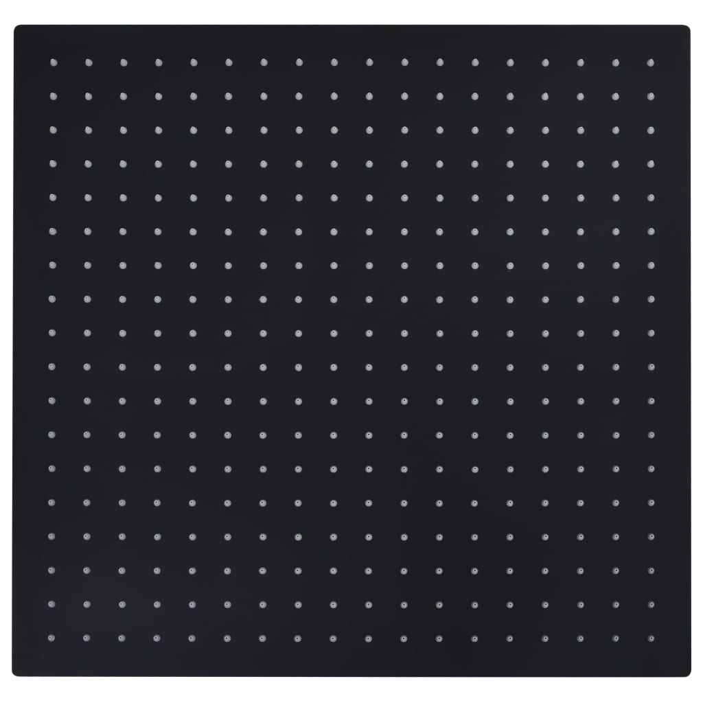 Regenbrause Edelstahl 50x50 cm Quadrat Schwarz