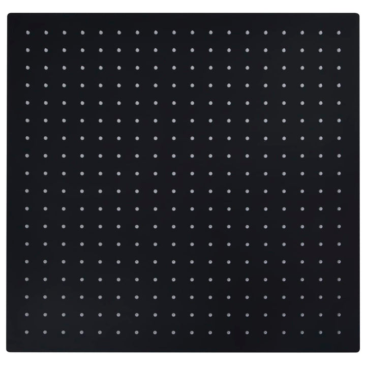 Regenbrause Edelstahl 50x50 cm Quadrat Schwarz