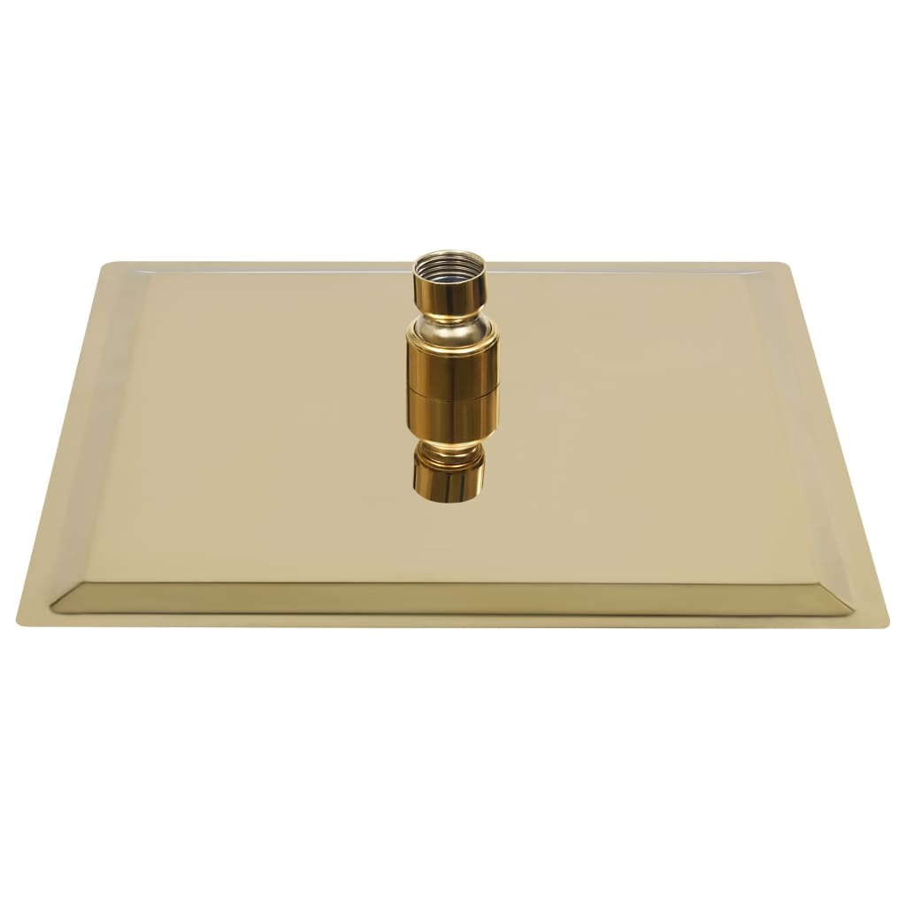 Regenbrause Edelstahl 20x20 cm Quadrat Golden