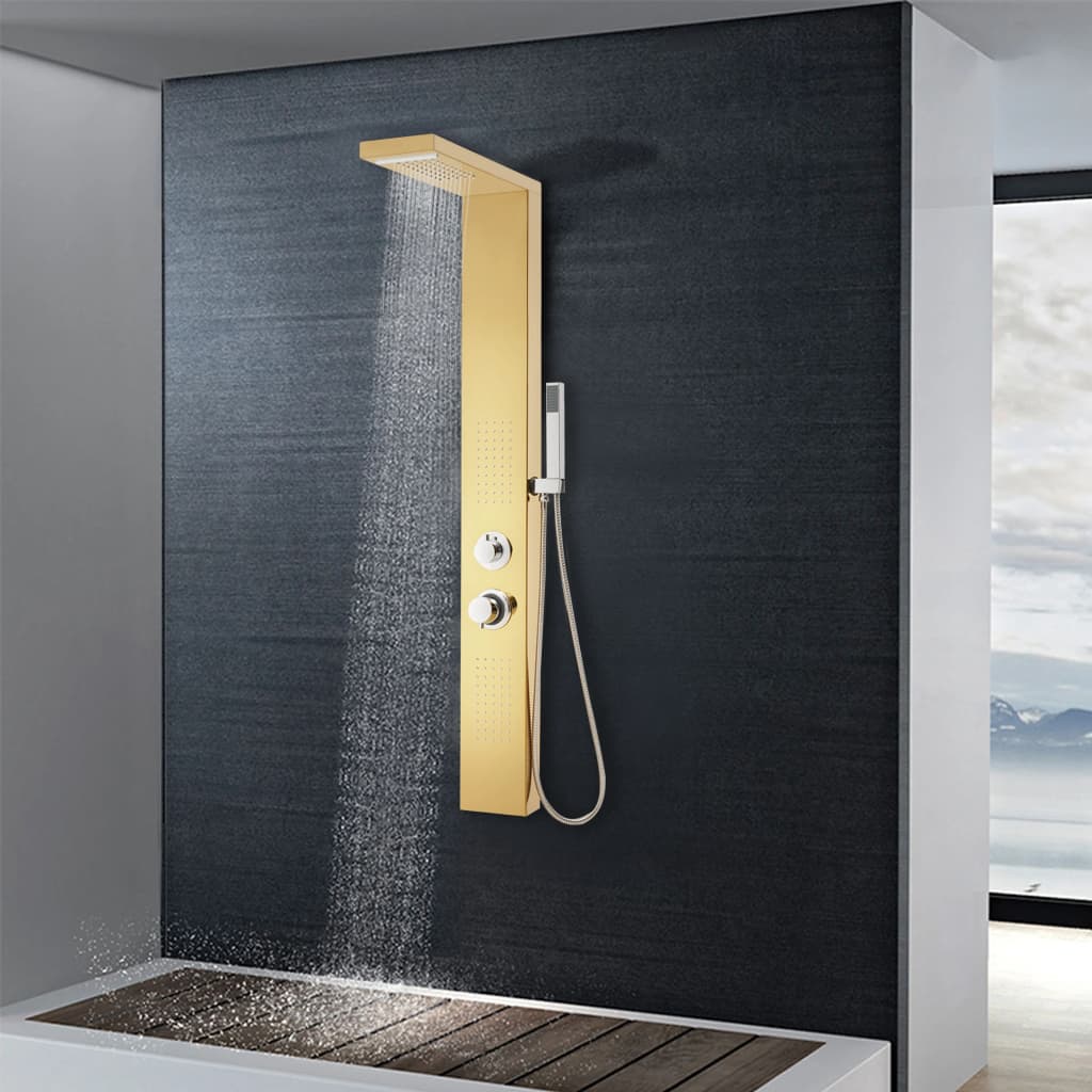Sistema de panel de ducha acero inoxidable 201 Dorado