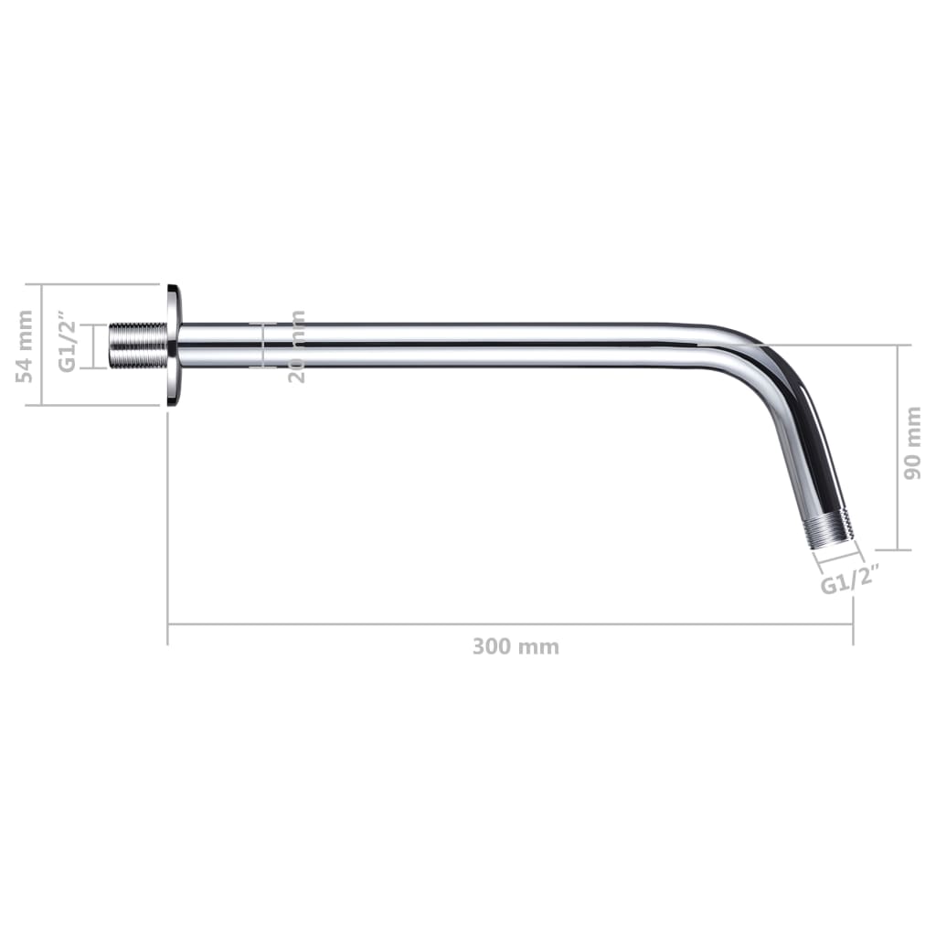 Duscharm Rund Edelstahl 201 Silbern 30 cm