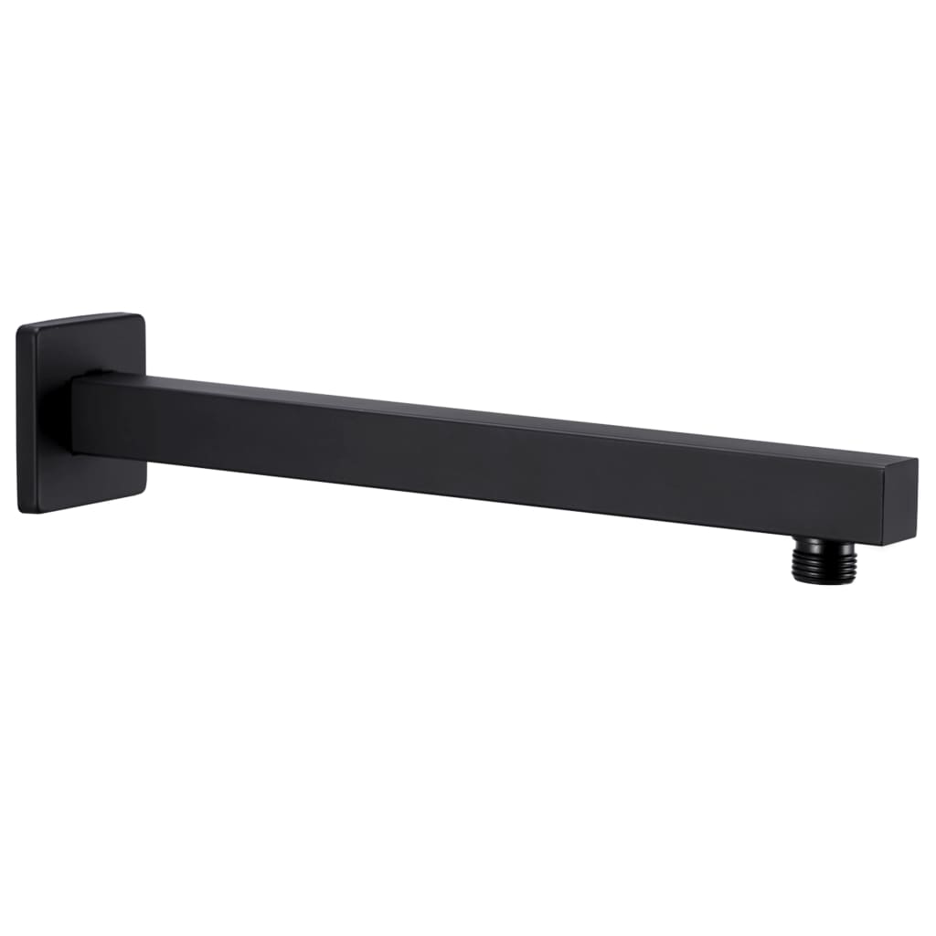 Duscharm Quadratisch Edelstahl 201 Schwarz 30 cm