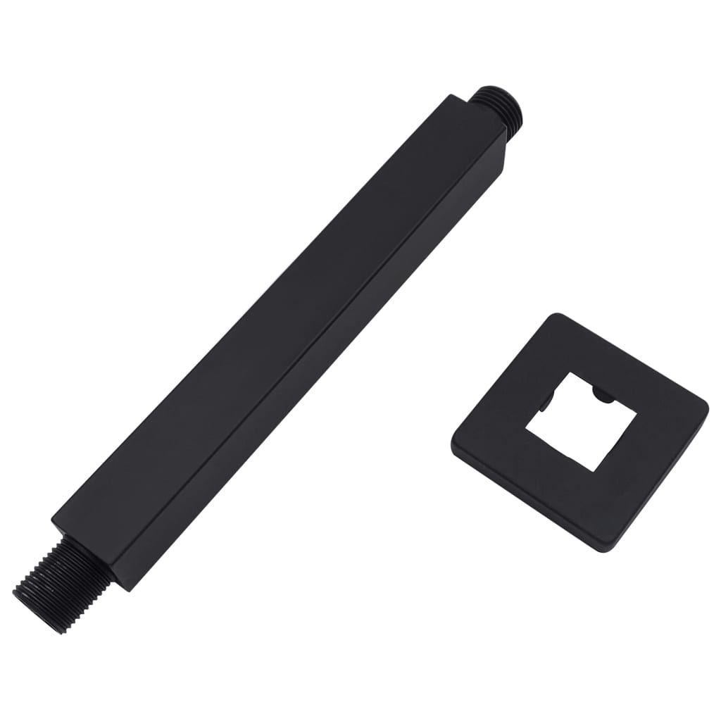 Duscharm Quadratisch Edelstahl 201 Schwarz 20 cm