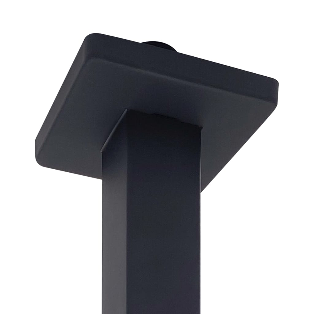 Duscharm Quadratisch Edelstahl 201 Schwarz 20 cm