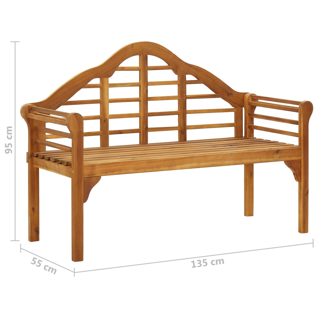 Queen-Gartenbank mit Auflage 135 cm Massivholz Akazie