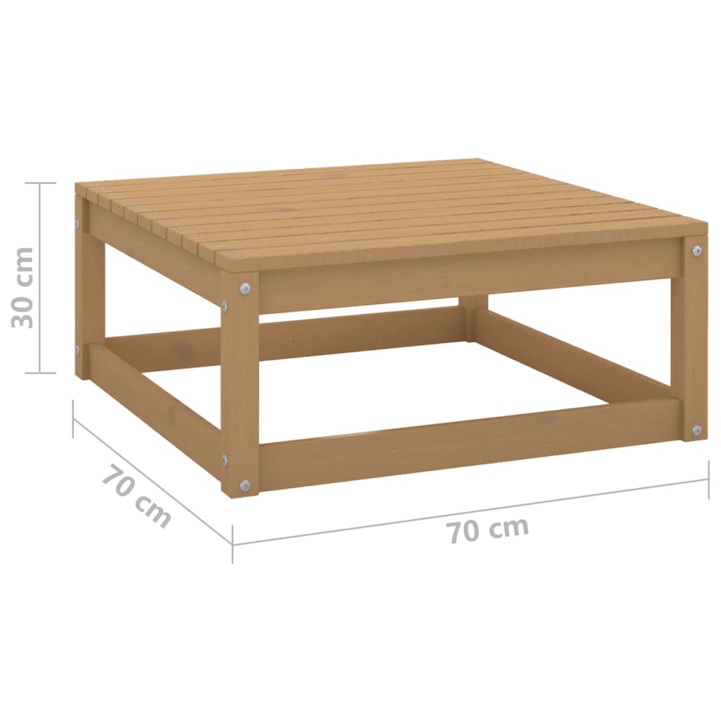 2-tlg. Garten-Lounge-Set Honigbraun Massivholz Kiefer