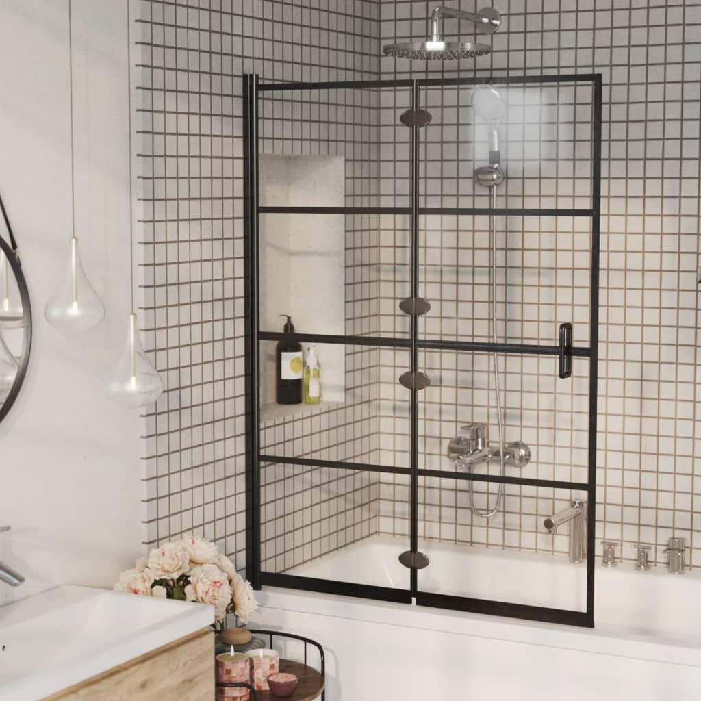 Foldable shower enclosure ESG 100x140 cm Black