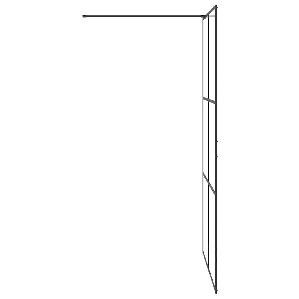 Shower screen for walk-in shower with clear tempered glass 115x195 cm