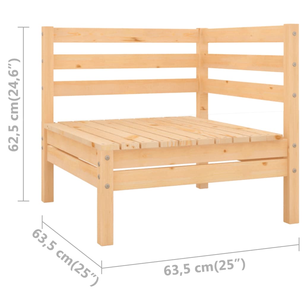 Garten-Ecksofas 2 Stk. Massivholz Kiefer