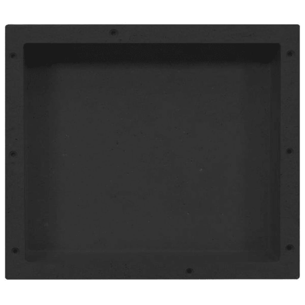 Duschnische Mattschwarz 41x36x10 cm
