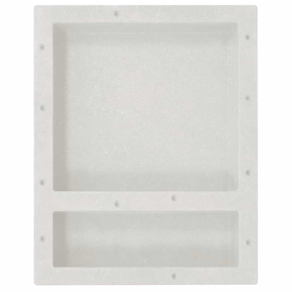 Duschnische mit 2 Fächern Mattweiß 41x51x10 cm