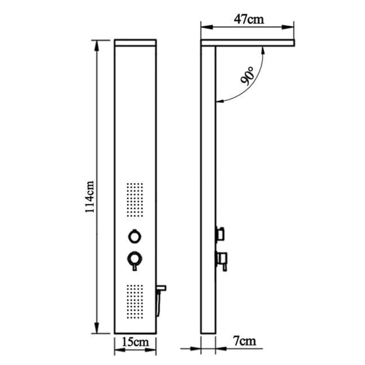 Duschpaneel-System Aluminium Schwarz