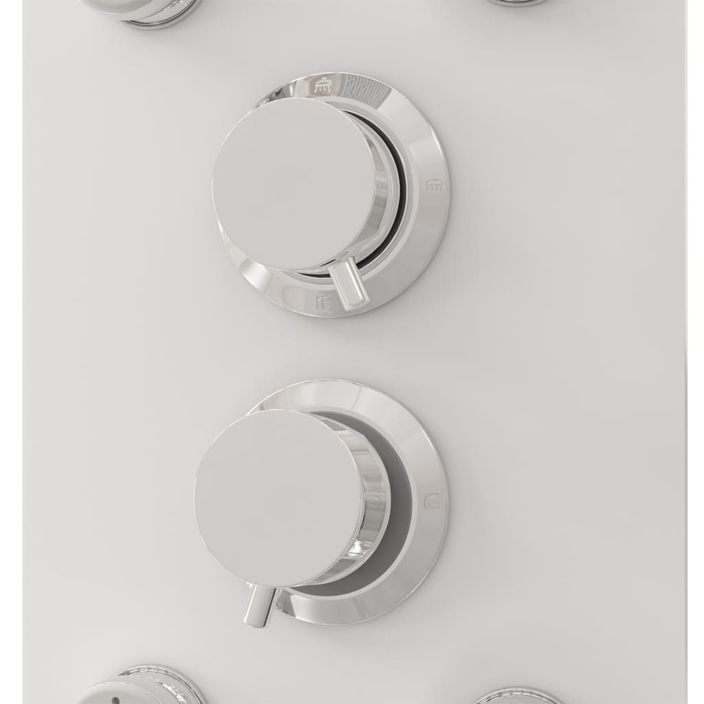 Shower panel glass 25x47.5x130 cm white