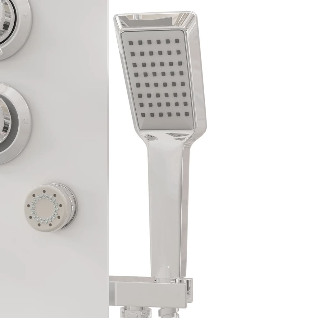 Shower panel glass 25x47.5x130 cm white