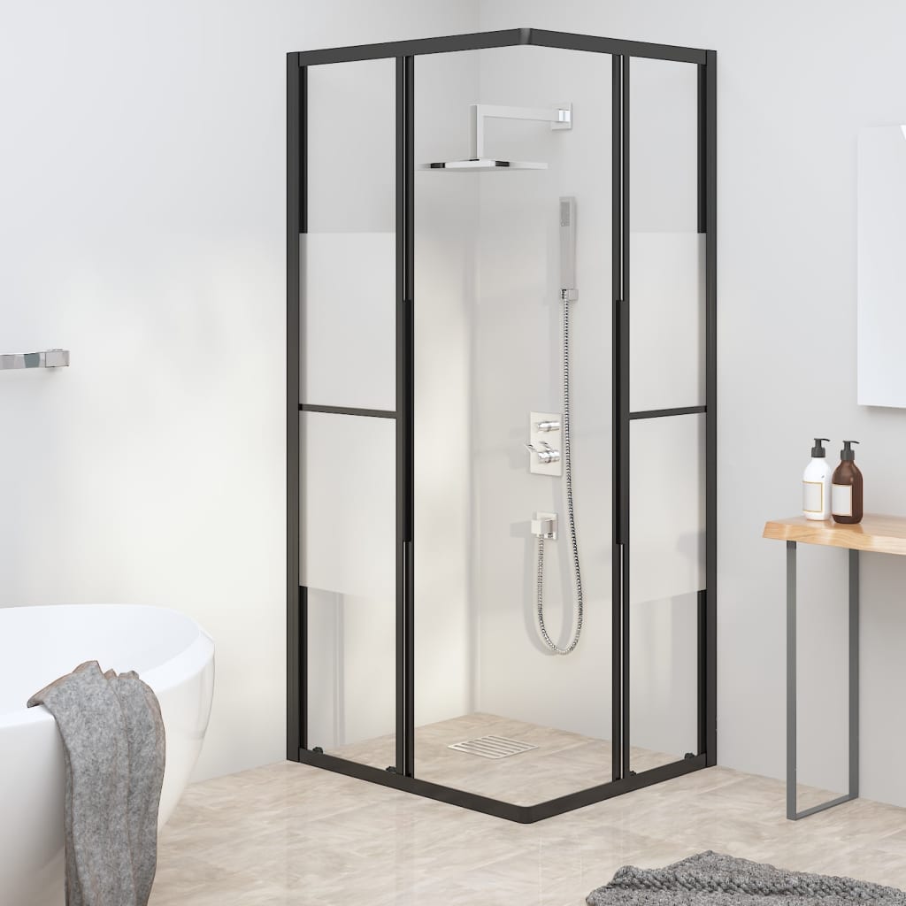 Shower cubicle semi-matt ESG 90x70x180 cm black