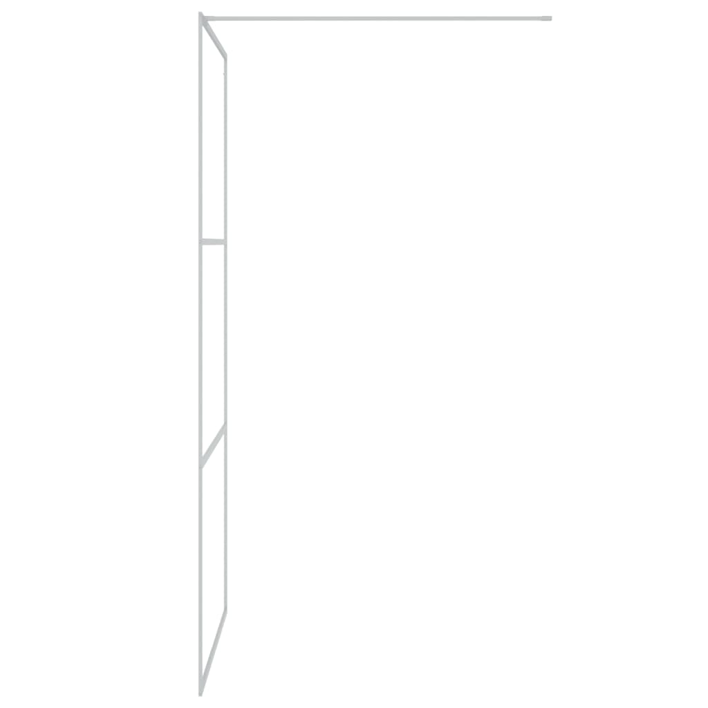 Duschwand für Begehbare Dusche Silbern 100x195 cm ESG-Klarglas
