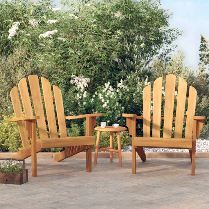 Adirondack-Gartenstühle 2 Stk. 79x95x92 cm Massivholz Teak