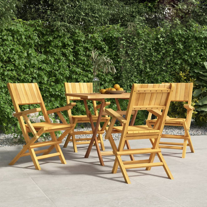 Gartenstühle 4 Stk. Klappbar 55x61x90 cm Massivholz Teak