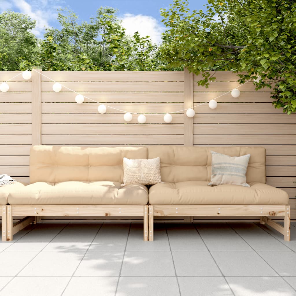 Garten-Mittelsofas 2 Stk. 120x80 cm Massivholz Kiefer