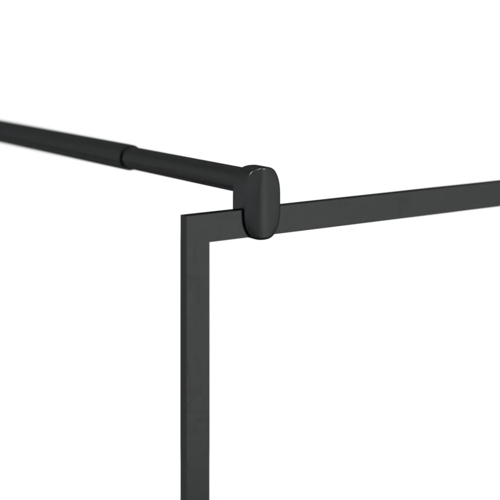 Mampara de ducha con estante para cabina de ducha negra 115x195 cm ESG