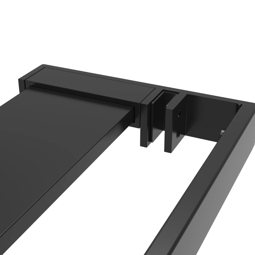 Mampara de ducha con estante para cabina de ducha negra 115x195 cm ESG