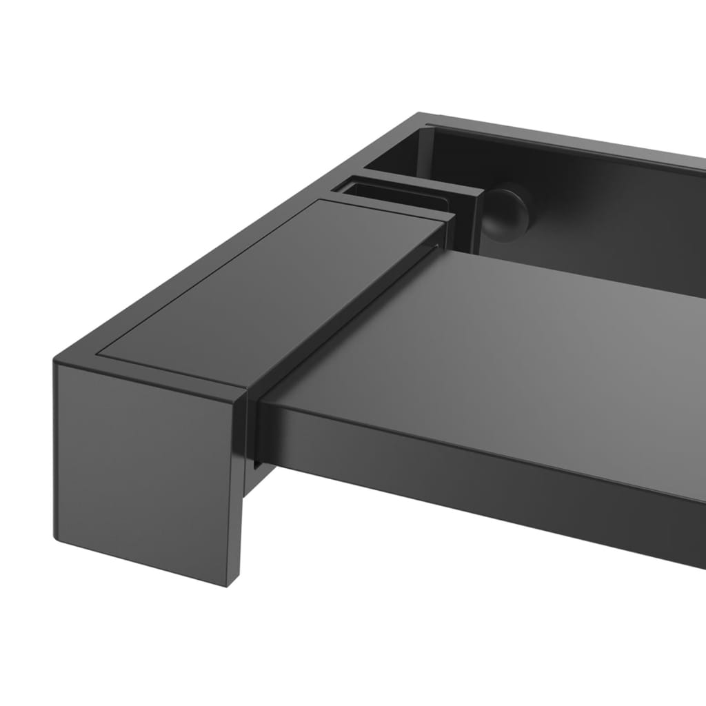 Mampara de ducha con estante para cabina de ducha negra 115x195 cm ESG