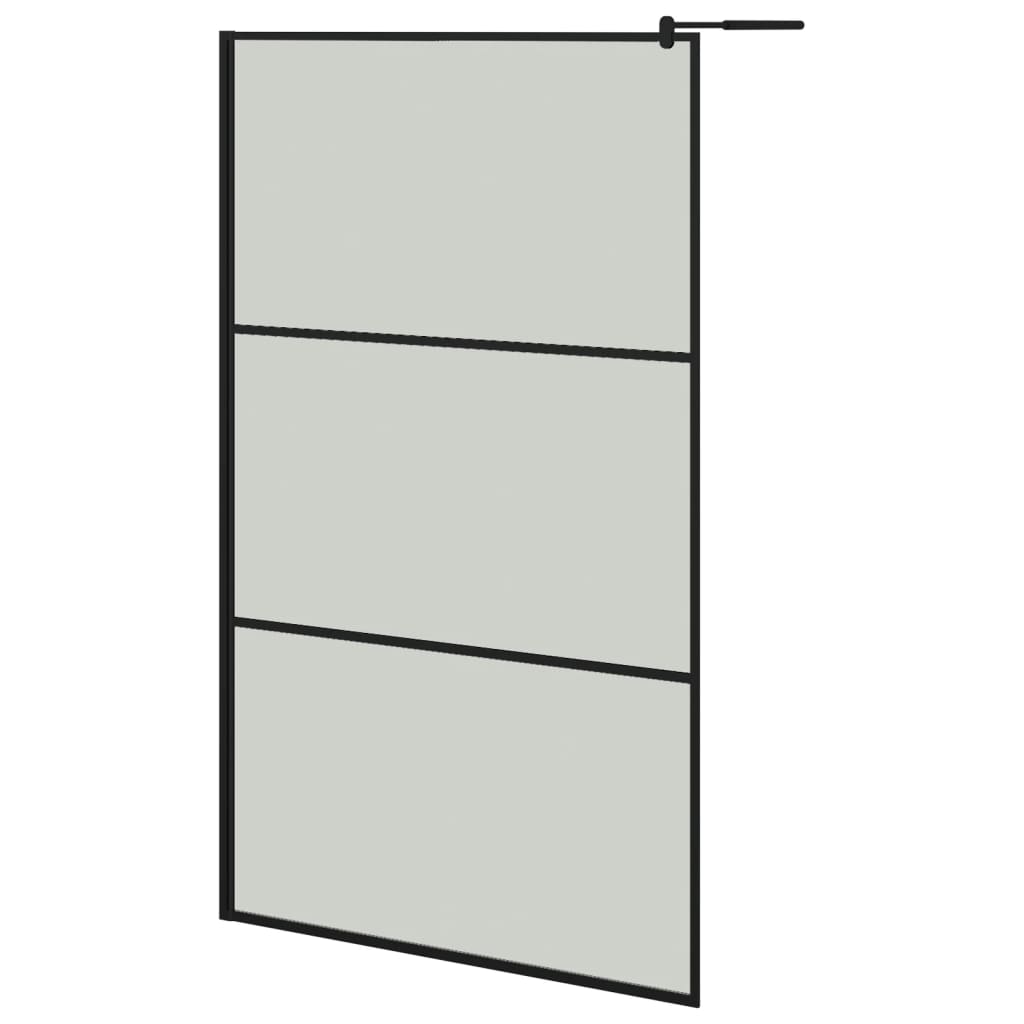 Mampara de ducha con estante para cabina de ducha negra 115x195 cm ESG