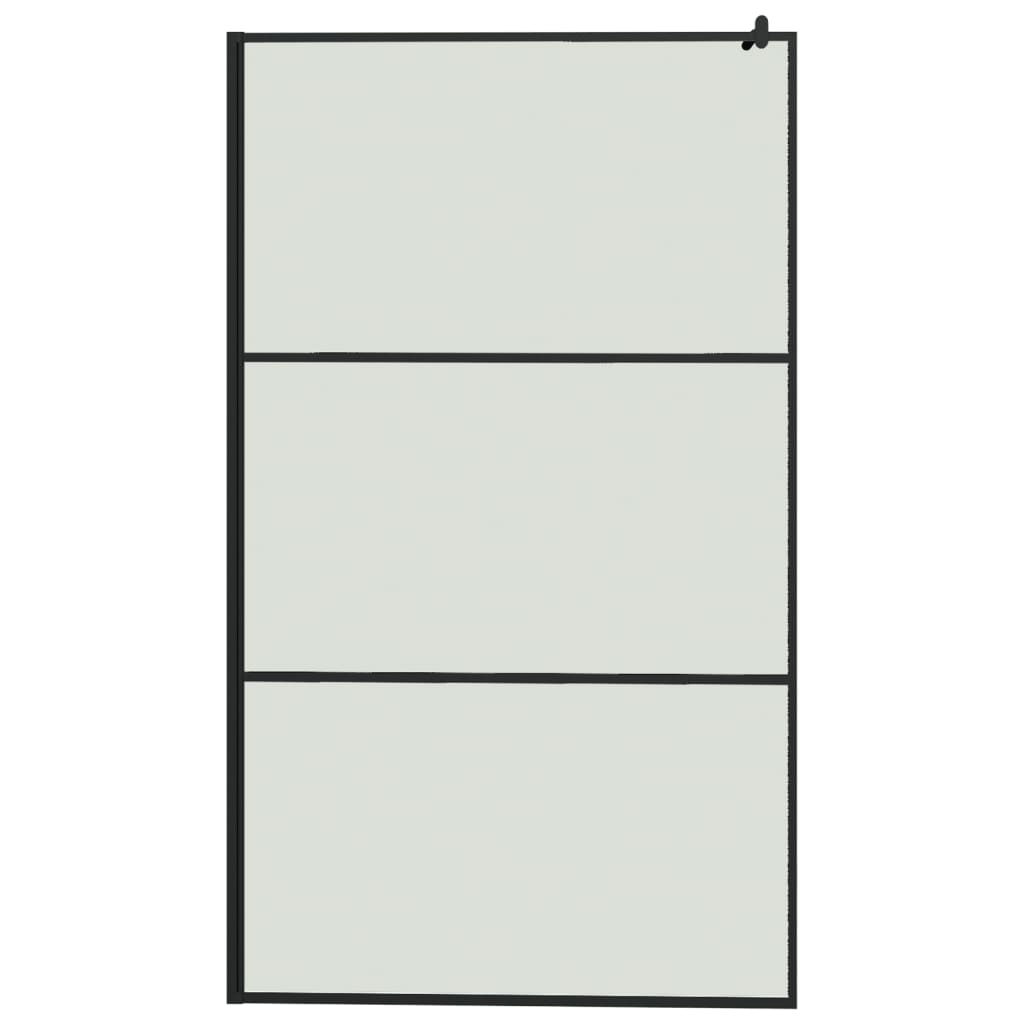 Mampara de ducha con estante para cabina de ducha negra 115x195 cm ESG
