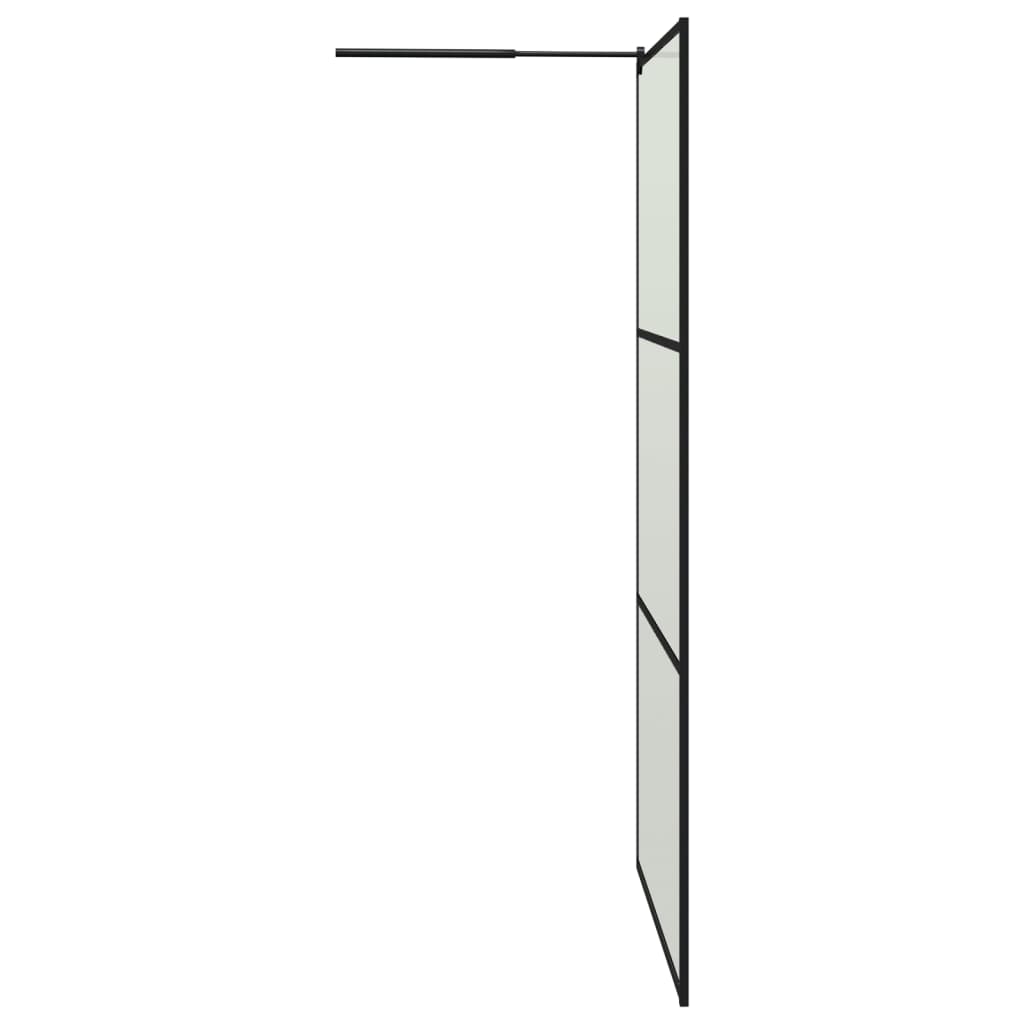 Mampara de ducha con estante para cabina de ducha negra 115x195 cm ESG