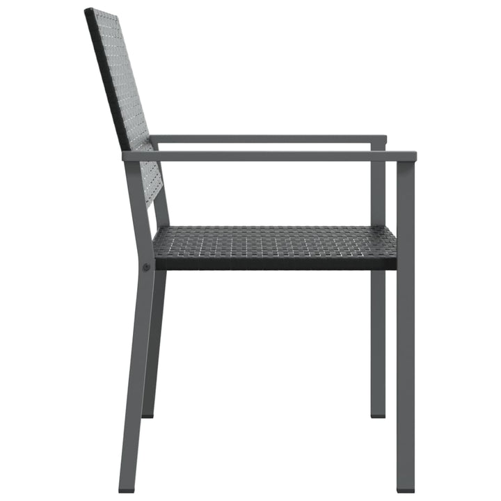 Gartenstühle 6 Stk. Schwarz 54x62,5x89 cm Poly Rattan