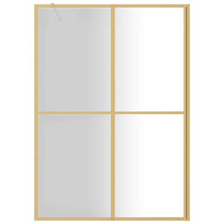 Duschwand für Begehbare Dusche ESG Klarglas Golden 140x195cm