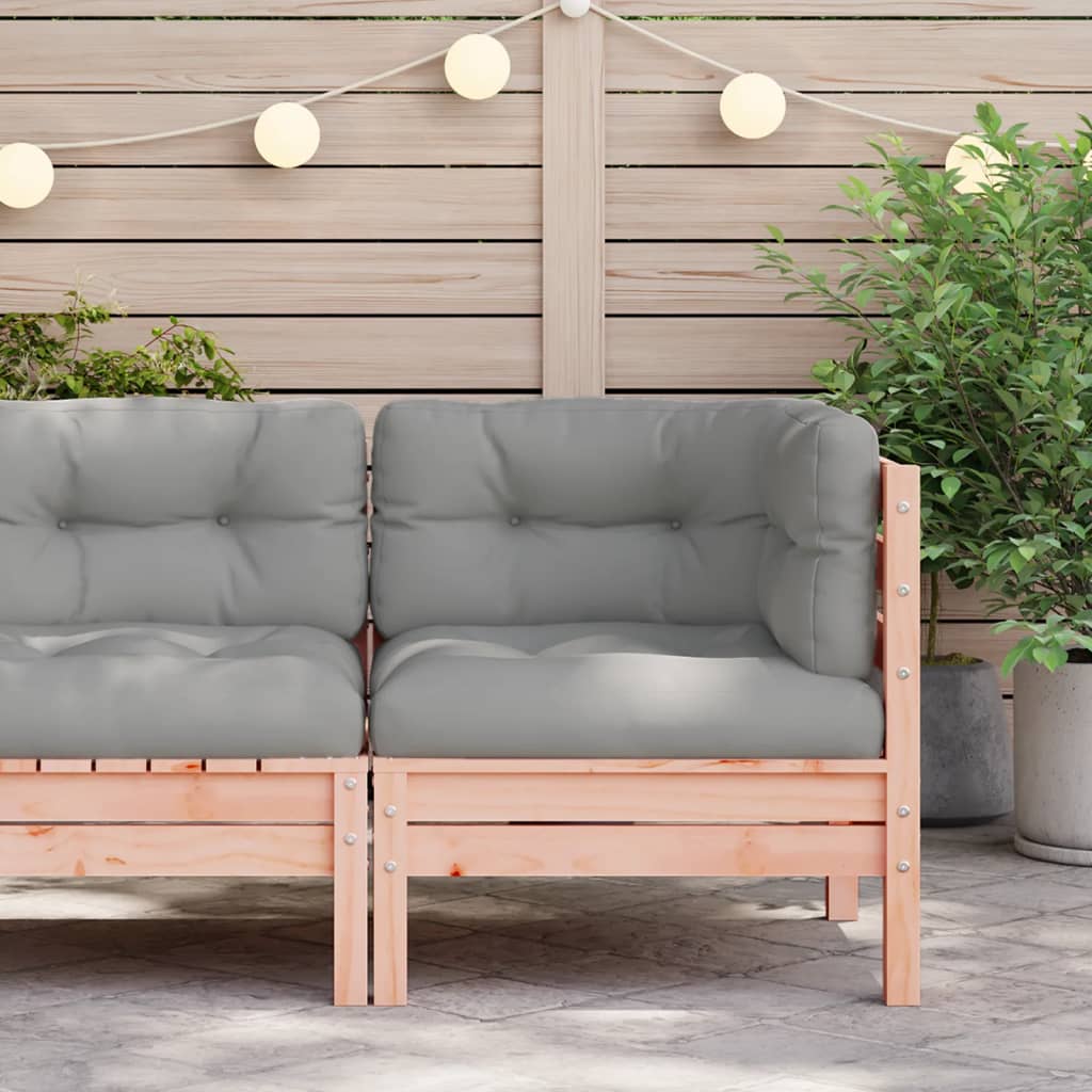 Garten-Ecksofa mit Kissen Massivholz Douglasie