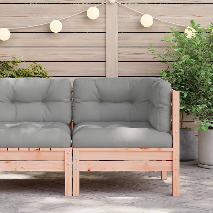 Garten-Ecksofa mit Kissen Massivholz Douglasie