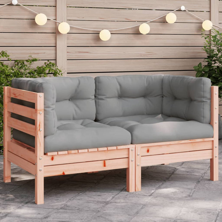 Garten-Ecksofa mit Kissen Massivholz Douglasie