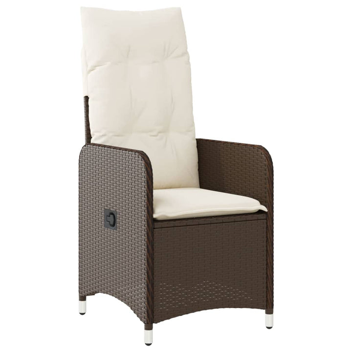 Outdoor-Lehnstühle 2 Stk. mit Tisch Braun Poly Rattan