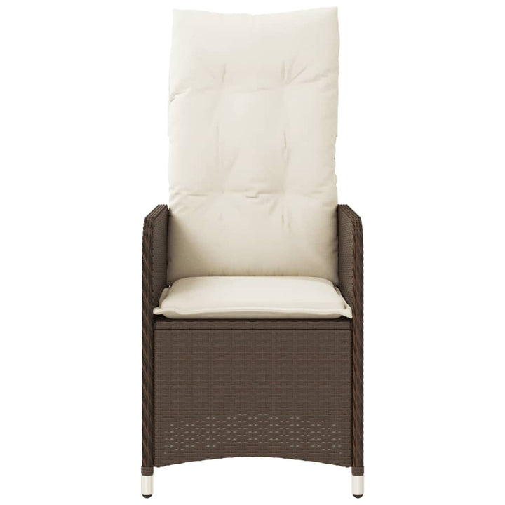 Outdoor-Lehnstühle 2 Stk. mit Tisch Braun Poly Rattan