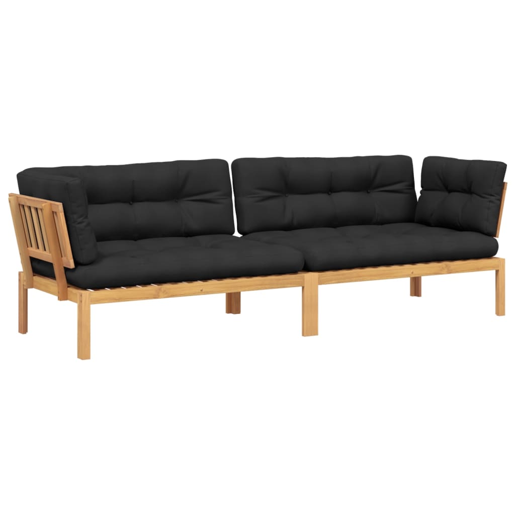 Garten-Ecksofas aus Paletten 2 Stk mit Kissen Massivholz Akazie