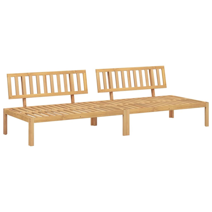 Garten-Mittelsofas aus Paletten 2 Stk. Massivholz Akazie