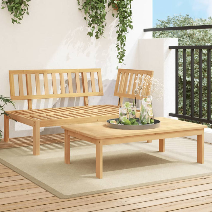 2 uds. Conjunto de sofás de jardín fabricados con palets de madera maciza de acacia.