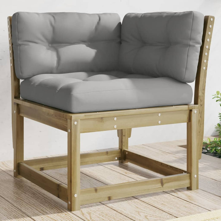 Garten-Ecksofa mit Kissen 73x73x78 cm Kiefernholz Imprägniert