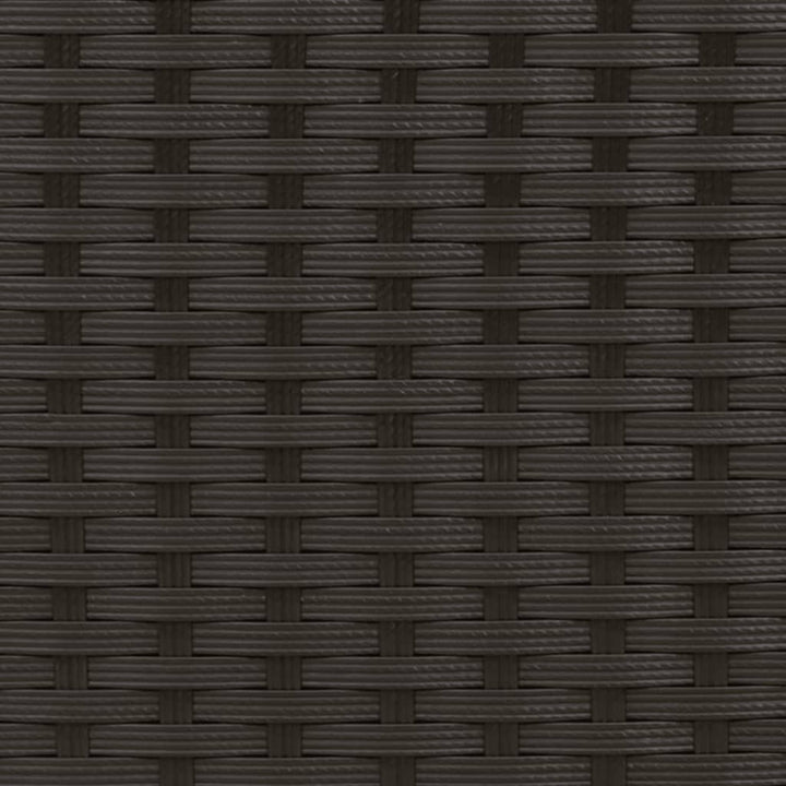 Sonnenliege mit Kissen Schwarz Poly Rattan