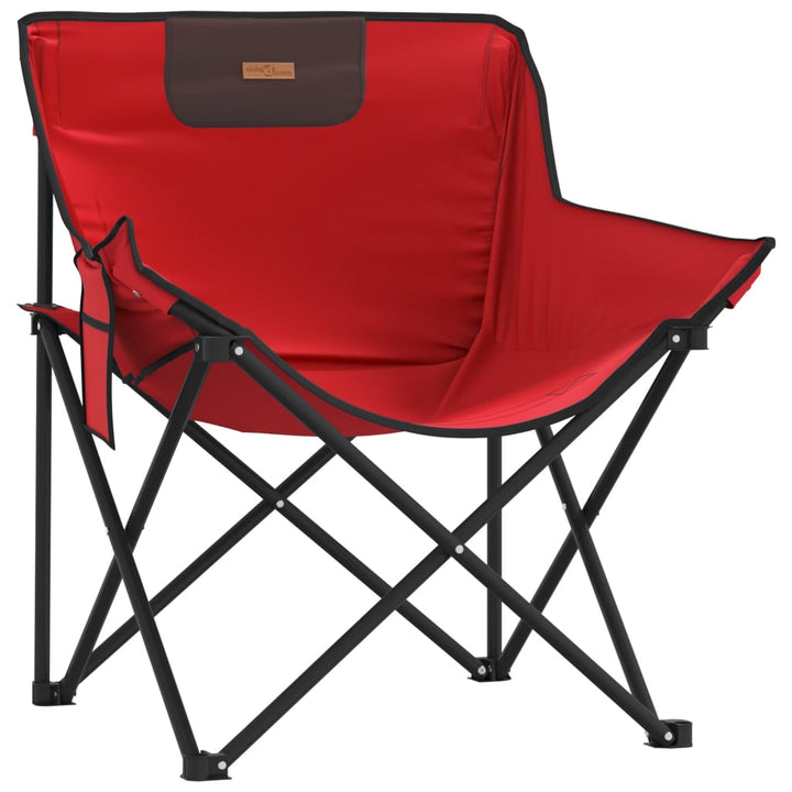 Sillas de camping 2 piezas con bolsa plegable rojo