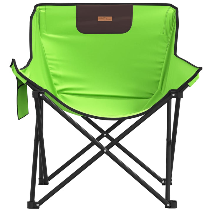 Sillas de camping 2 piezas con bolsa plegable verde