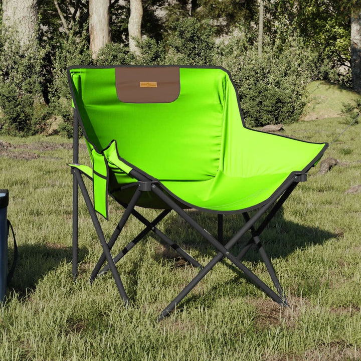 Sillas de camping 2 piezas con bolsa plegable verde