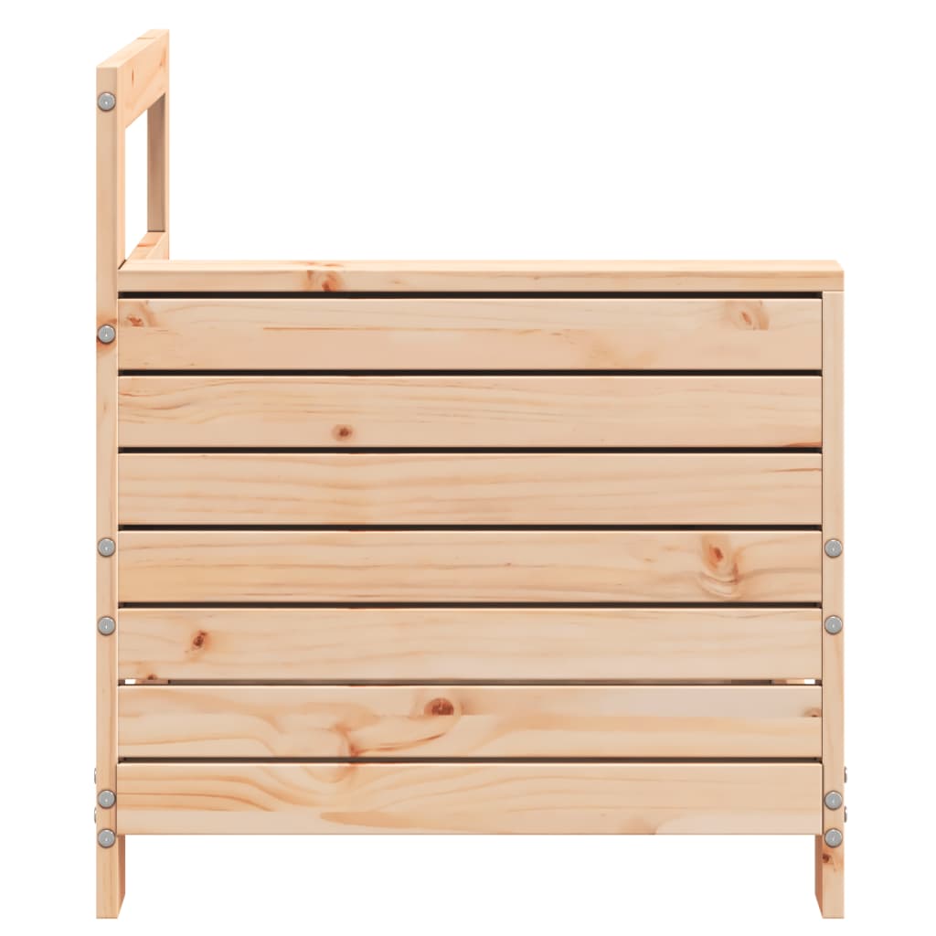 Sofá de jardín con reposabrazos 69x62x70,5 cm madera maciza de pino